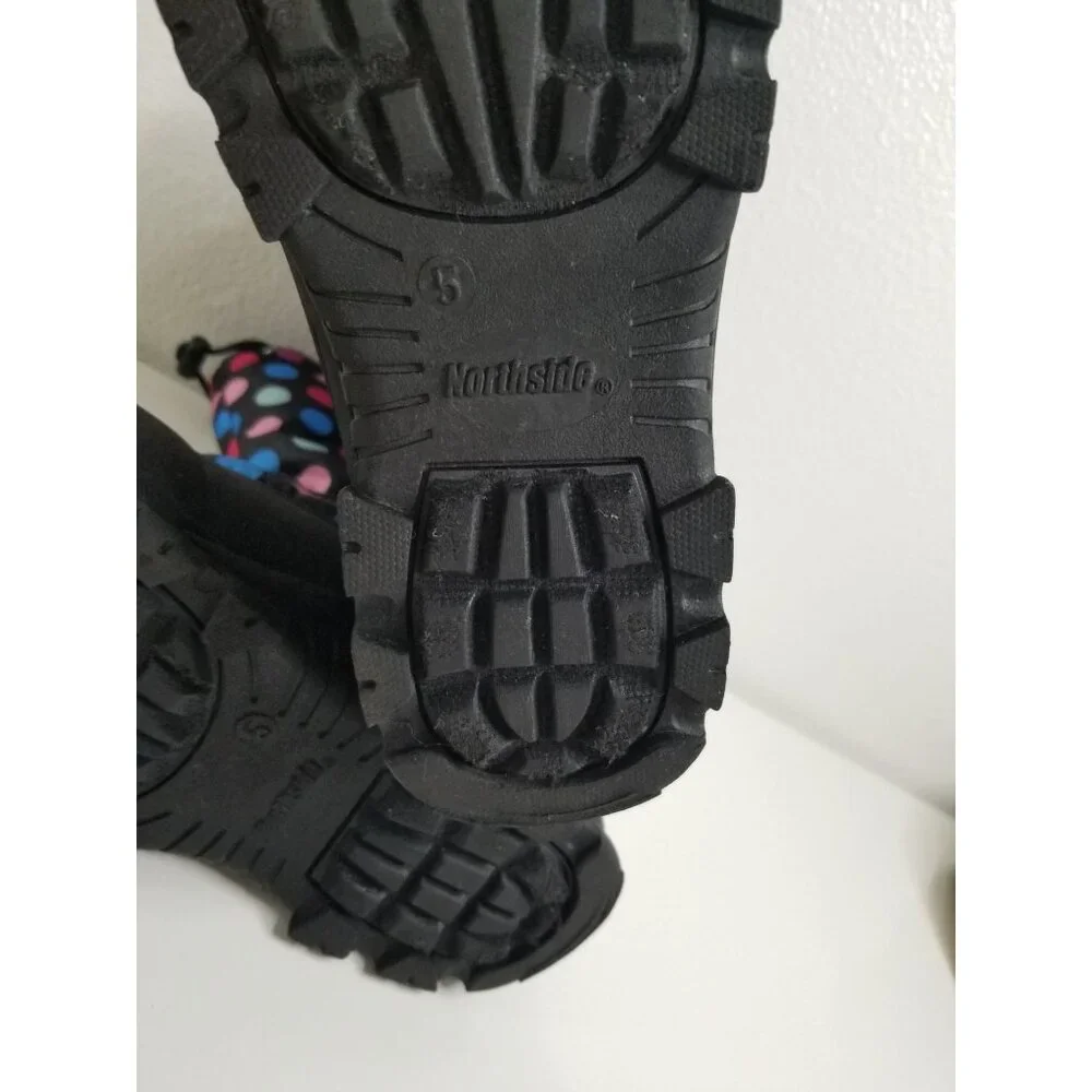 Northside Kids Frosty Winter‎ Snow Boots in Black/Polka Dot - Size 5